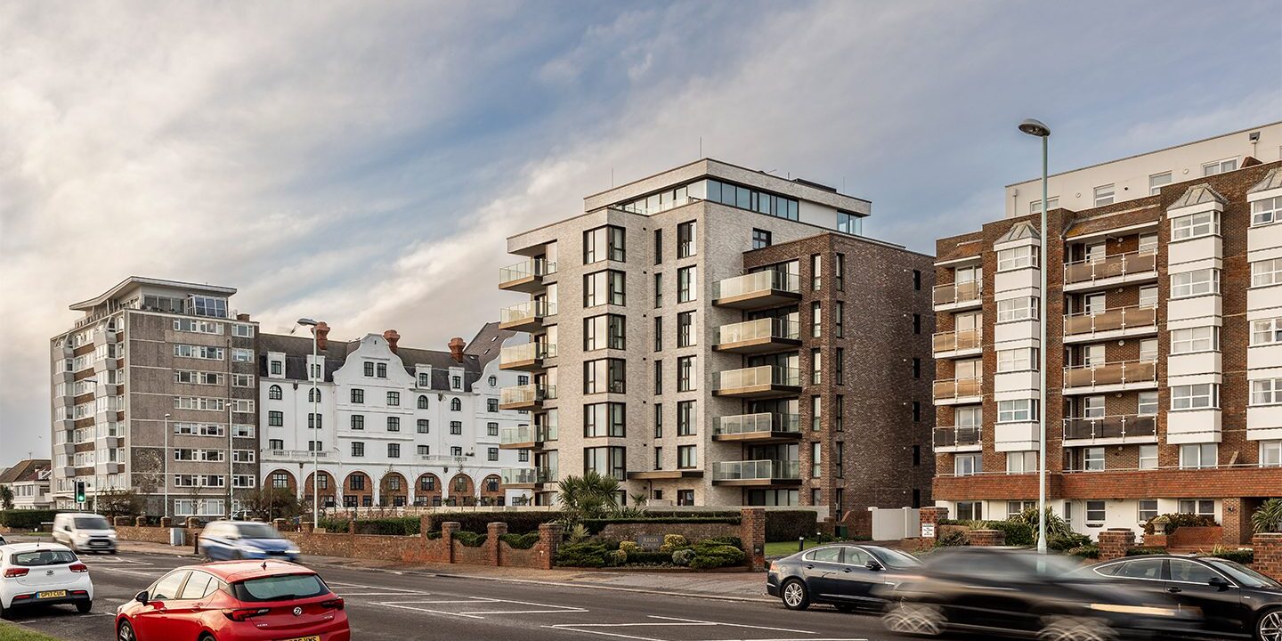 Residential flatted building on sea front