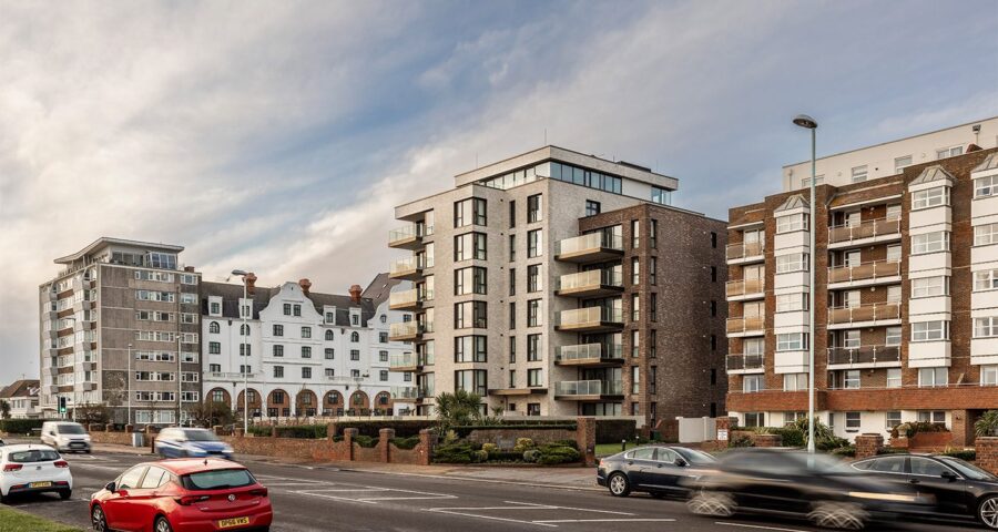 Residential flatted building on sea front