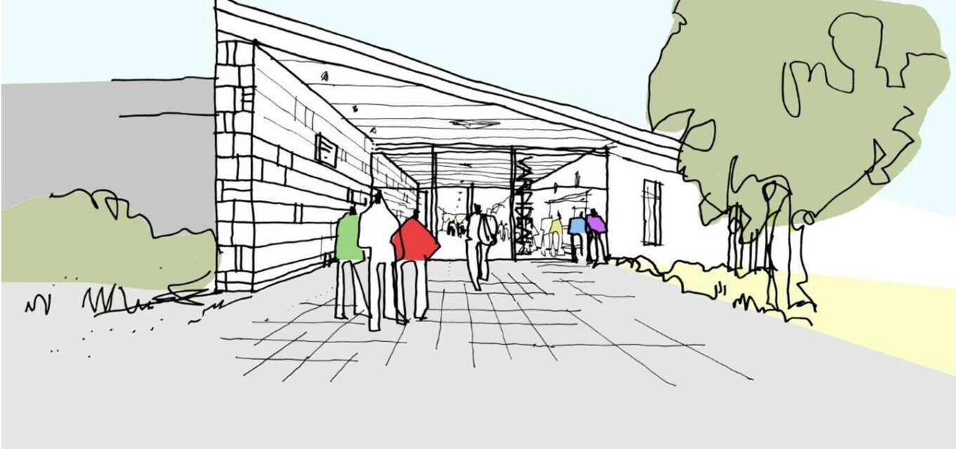 Varndean College – sketch entrance block