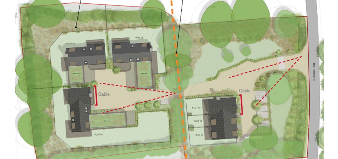 Slugwash Lane – site layout
