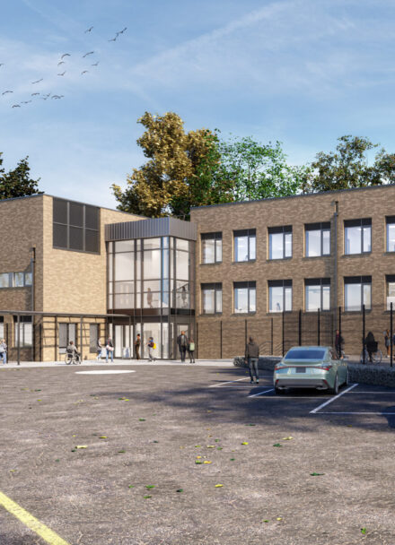 Entrance of Acre Wood a SEN secondary school in East Sussex