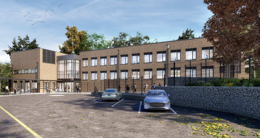 Entrance of Acre Wood a SEN secondary school in East Sussex