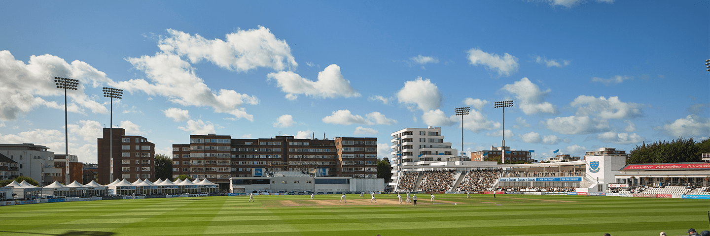 Cricket ground of newly designed cricket club in Sussex