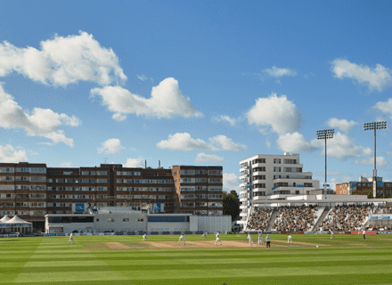Cricket ground of newly designed cricket club in Sussex