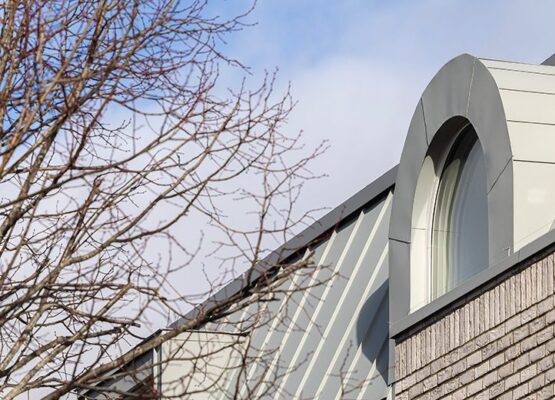 Metal-clad dormer of a Passivhaus residential project in Worthing