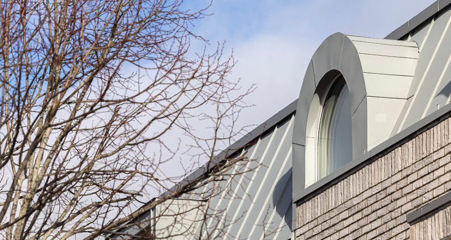 Metal-clad dormer of a Passivhaus residential project in Worthing