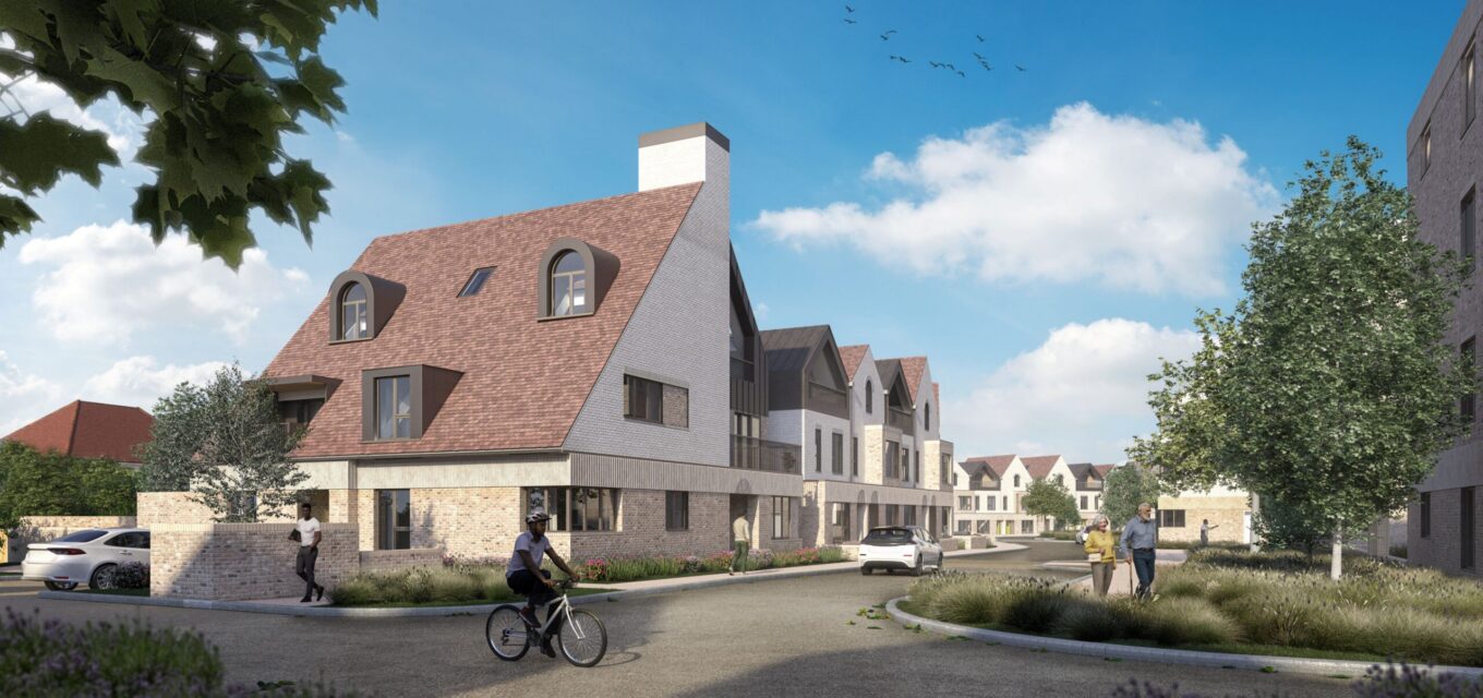 Gabled roof house with multiple arched windows in the roof.