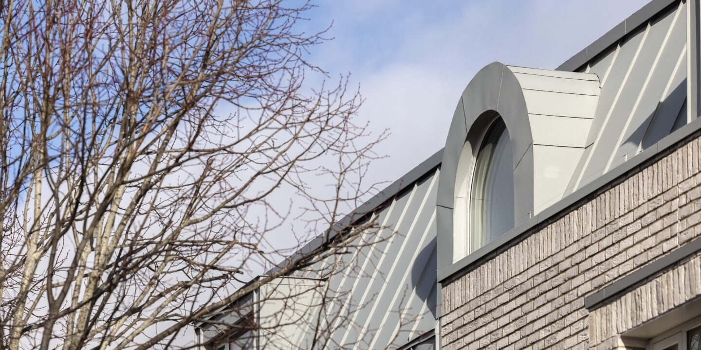 Roof of a Passivhaus certified residential development