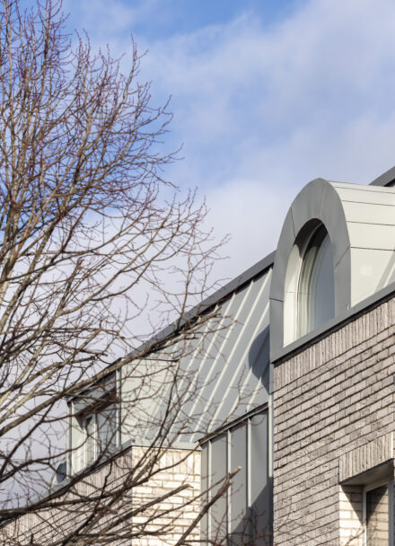 Roof of a Passivhaus certified residential development