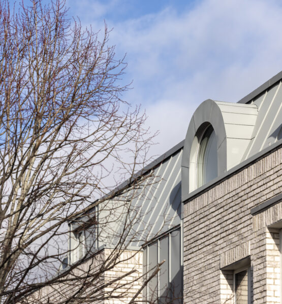 Roof of a Passivhaus certified residential development